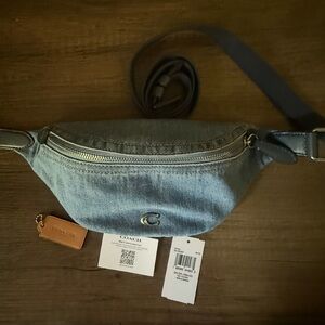 Coach Denim Blue Men's Belt Bag